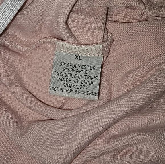 Faded Rose Pink Lace Trim Women's Cami Top XL - Picture 8 of 9